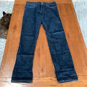 J. Crew Dark Wash 484 Denim Men’s Slim Fit Jeans Style 19135 EUC Size 32 x 34